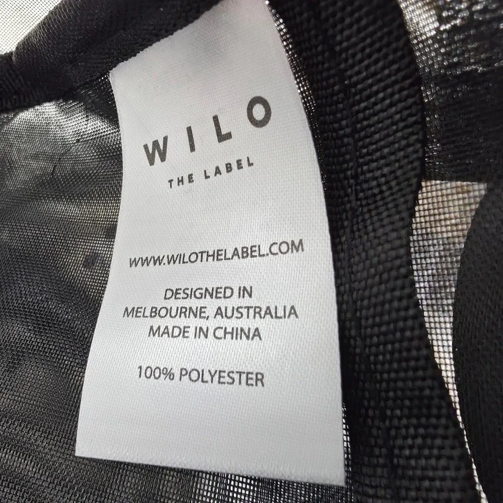 Wilo The Label Active Sheer Belt Bag Black Mesh Fanny Pack Anthropologie NWT